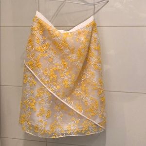 Carven embroidered floral and sequin skirt